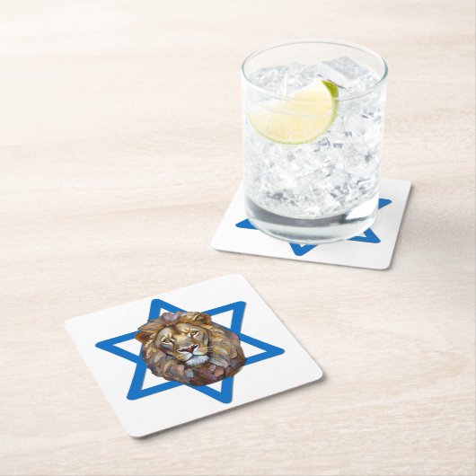 Der Löwe von Juda Rechteckiger Pappuntersetzer (Vor Ort)