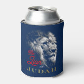 Der Löwe von Judah Navy Blue Red Gold Christlich Dosenkühler (Kanne Vorderseite)