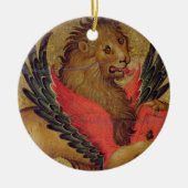 Der Löwe von St Mark (Öl auf Platte) Keramikornament (Vorne)
