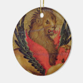 Der Löwe von St Mark (Öl auf Platte) Keramikornament (Links)