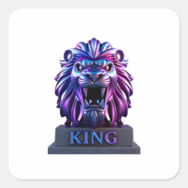 "Der Löwenquadratischer Aufkleber