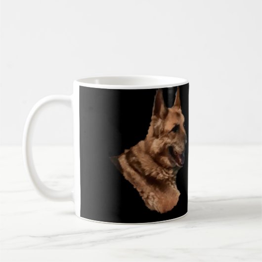 DER LOYALE DEUTSCHE SHEPHERHERDOG KAFFEETASSE (Links)