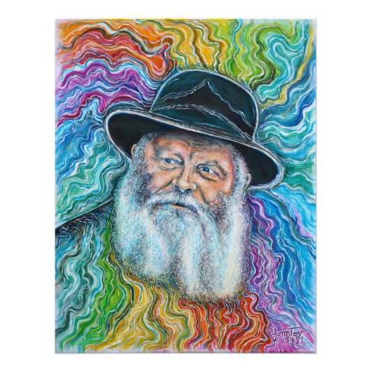 Der Lubavitcher Rebbe Rainbow Fotodruck (Vorne)