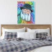 Der Lubavitcher Rebbe Rainbow Leinwanddruck (Insitu (Schlafzimmer))
