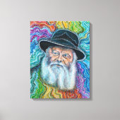 Der Lubavitcher Rebbe Rainbow Leinwanddruck (Vorderseite)