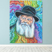 Der Lubavitcher Rebbe Rainbow Leinwanddruck (Insitu (Holzboden))