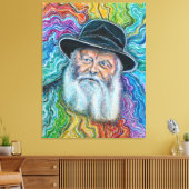 Der Lubavitcher Rebbe Rainbow Leinwanddruck (Insitu (Wohnzimmer))