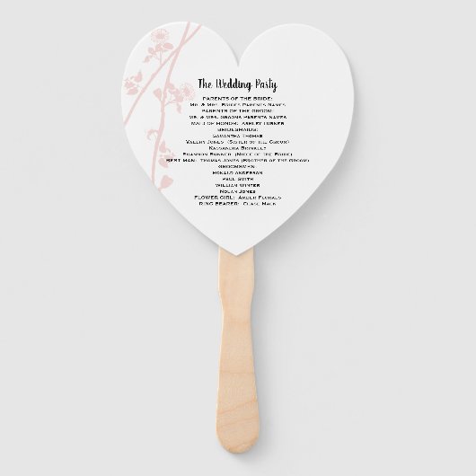 Der Lüfter des Hochzeitsprogramms blendet jede bel Fächer (Rückseite)