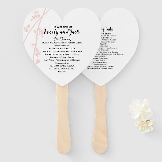 Der Lüfter des Hochzeitsprogramms blendet jede bel Fächer (Vorne und Hinten)