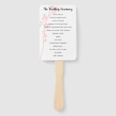 Der Lüfter des Hochzeitsprogramms blendet jede bel Fächer (Vorderseite)