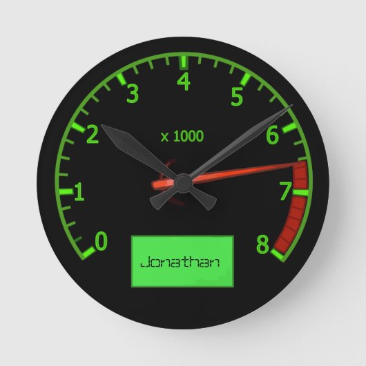 Der Lüfter des Motorgetriebes mit individuellem Na Runde Wanduhr (Vorderseite)