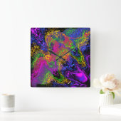 Der Luftraum unter Wasser Quadratische Wanduhr (Zuhause)