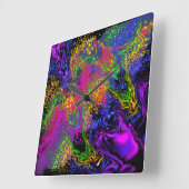 Der Luftraum unter Wasser Quadratische Wanduhr (Winkel)