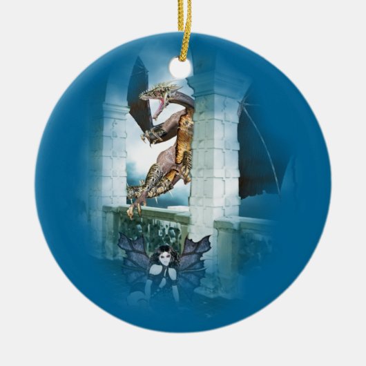 Der Lügner des Drachen Keramik Ornament (Vorne)