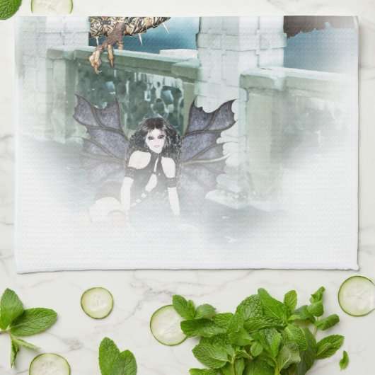 Der Lügner des Drachen Küchentuch (Gefaltet)