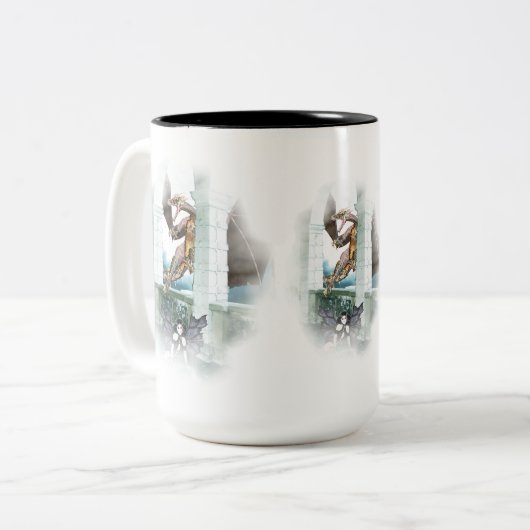 Der Lügner des Drachen Zweifarbige Tasse (Vorderseite Links)