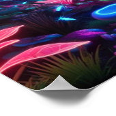 Der Lumina-Wald: Flüsternde Neonlichter Poster (Ecke)