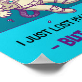 Der lustige Astronaut hat im Weltraum verloren. Poster (Ecke)