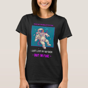 Der lustige Astronaut hat im Weltraum verloren. T-Shirt