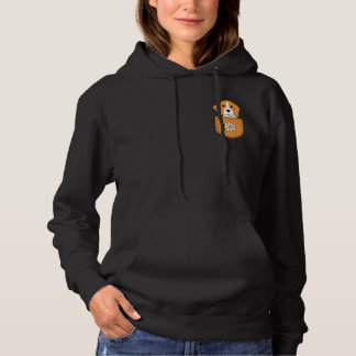 Der lustige Beagle in der Tasche Hoodie