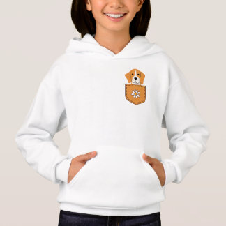 Der lustige Beagle in der Tasche Hoodie