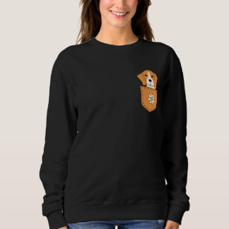 Der lustige Beagle in der Tasche Sweatshirt