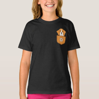 Der lustige Beagle in der Tasche T-Shirt