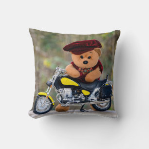 Der lustige Bikerteddybär - Kissen