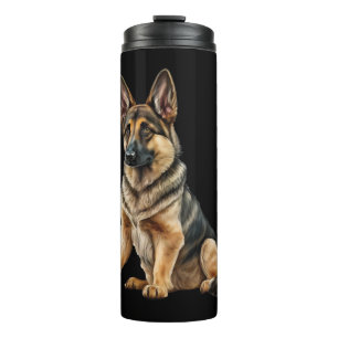 Der lustige deutsche Hirte Dog Kawaii. Thermosbecher