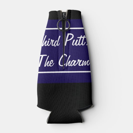 Der lustige dritte Putt ist das charmante Golfgesc Flaschenkühler (Rückseite)