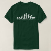 Der lustige Evolution-Mann wird ins Schaf verwande T-Shirt (Design vorne)
