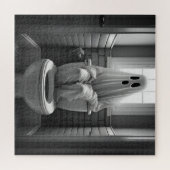 Der lustige Geist sitzt auf der Toilette Puzzle (Horizontal)