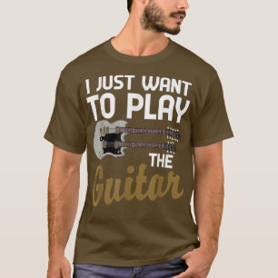 Der lustige Gitarrist Musiker, den ich gerade Gewo T-Shirt