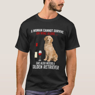 Der lustige Goldene Retriever eine Frau kann nicht T-Shirt