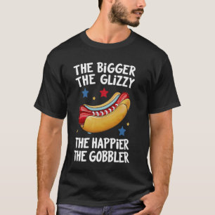 Der lustige Hot Dog, der größer, der Schwindel, de T-Shirt