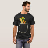 Der lustige Hot Dog im Pocket Geschenk Hot Dog Lov T-Shirt (Vorne ganz)