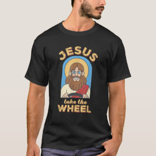Der lustige Jesus nimmt das Rad Christlich Jesus f T-Shirt