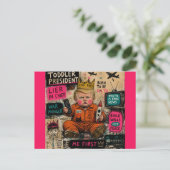 Der lustige Kleinkind-Präsident Postkarte (Stehend Vorderseite)