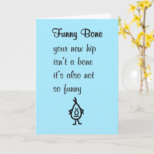 Der lustige Knochen für Ihr neues Angesagtes Gedic Karte (Gelbe Blume)