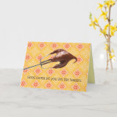 Der lustige "lecken Sie Tag die Schläger-" der Karte (Gelbe Blume)