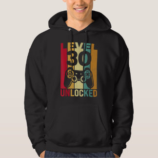 Der lustige Level 30 entriegelt seine Männer BDay  Hoodie