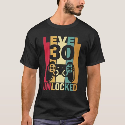 Der lustige Level 30 entriegelt seine Männer BDay  T-Shirt (Vorderseite)