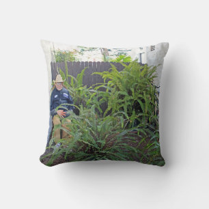 Der lustige Mann im Gartenkissen! Kissen