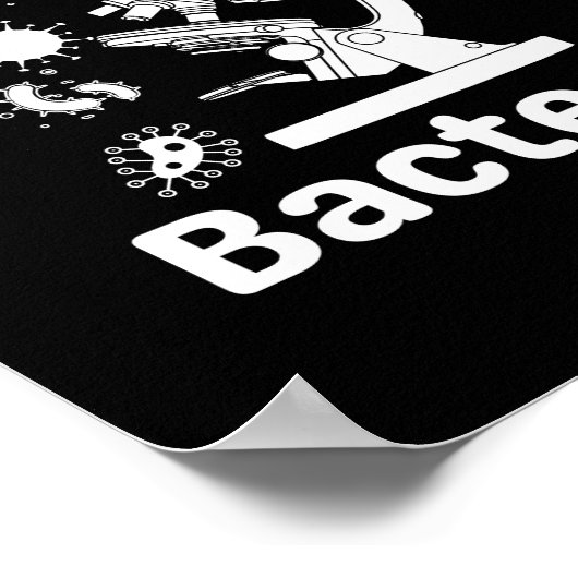 Der lustige Mikrobiologe, den ich mit Bacteria Pos Poster (Ecke)