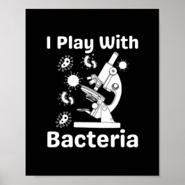 Der lustige Mikrobiologe, den ich mit Bacteria Pos Poster