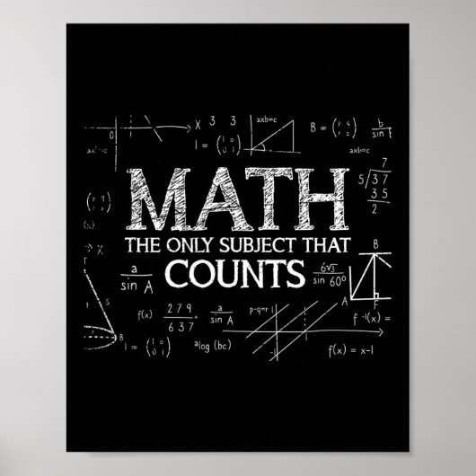 Der lustige Nerd der Wissenschaft mathematisiert d Poster (Vorne)