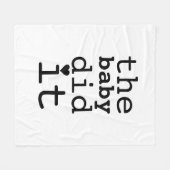 Der lustige Niedliche Spaß, den das Baby zitiert h Fleecedecke (Vorderseite (Horizontal))