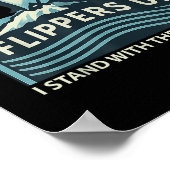 Der lustige Pinguin zieht mich hoch und steht mit  Poster (Ecke)