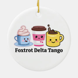 Der lustige politische Feministenkaffee Lover Anti Keramik Ornament