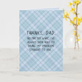 Der lustige "Problem gelöst" Tag des Vatertages Karte (Gelbe Blume)